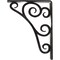 Ekena Millwork Tristan Wrought Iron Bracket, (Single center brace), Antiqued Silver 1 1/2"W x 5 1/2"D x 8"H BKTM01X05X08STNASV - alternate 7